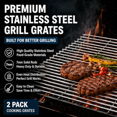 Grill Grates for Weber Spirit 300 & Spirit II GS4 300 Series (17.5" x 23.81" -7639 Spirit 300)