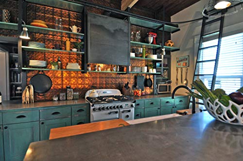 Tin Backsplash [5 (Pattern #21 Fleur-de-lis / Stainless Steel Gloss)