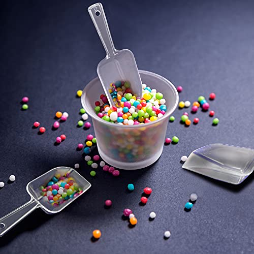 12 Pcs Plastic Mini Candy Buffet Scoops and Serving Tongs Set
