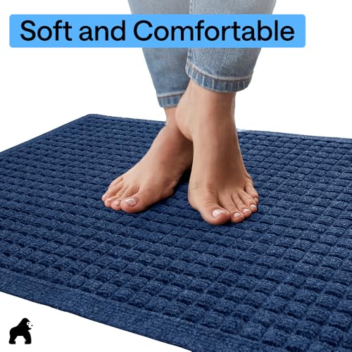HydroABSORB Door Mat for Indoor Outdoor Use (Blue / 29" X 17")
