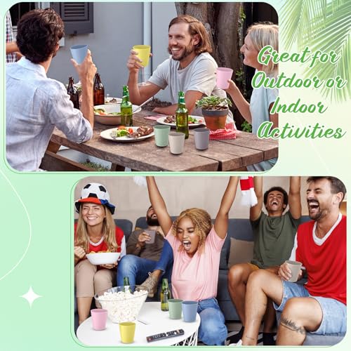 36 Pcs Kids Plastic Cups 8 oz Drinking Toddler Cups (Macaron)