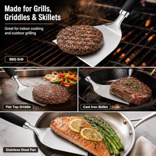 9.8 Inch Wide Turner Spatula (Black-Wide Turner)