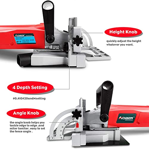 Biscuit Cutter Plate Joiner 8.5 Amp With No. 0 Wood (Red)