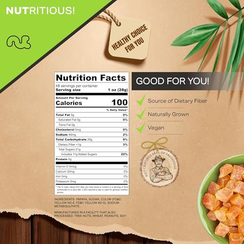 Dried Papaya Chunks (Dried Papaya Chunks / 48 oz)