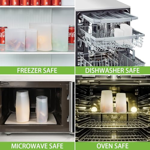 Reusable Sandwich & Snack Bags (Translucent | S+XS | 8 Pack)
