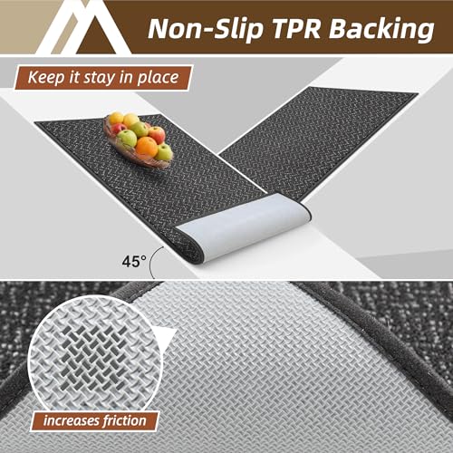 Dirt Trapper Door Mat 32"x48" Non Slip Washable Dark Grey