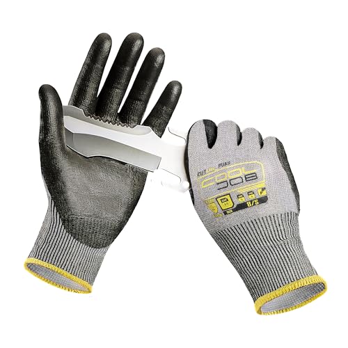 A9 12 Pairs PU Cut Resistant Work Gloves with Grip (Xlarge (Pack of 12))