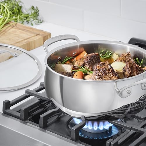 PureClad™ Triple Ply Stainless Steel 4.5 Qt. Dutch Oven w (4.5 Quart Dutch Oven)