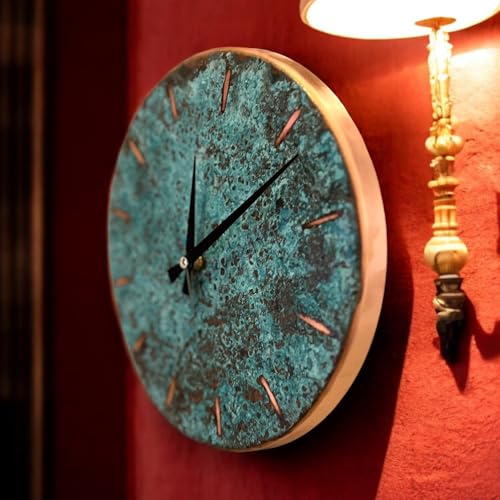 Handmade Copper Wall Clock Artisan Touch in Every Piece (Pure Copper / 17.7)