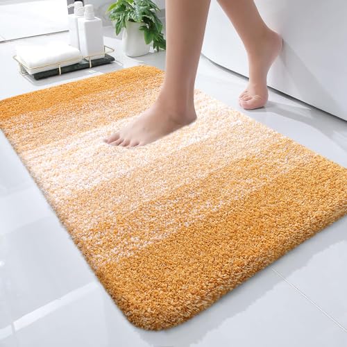 Small Bathroom Rugs 24x16 (24" X 16" / Golden Yellow)