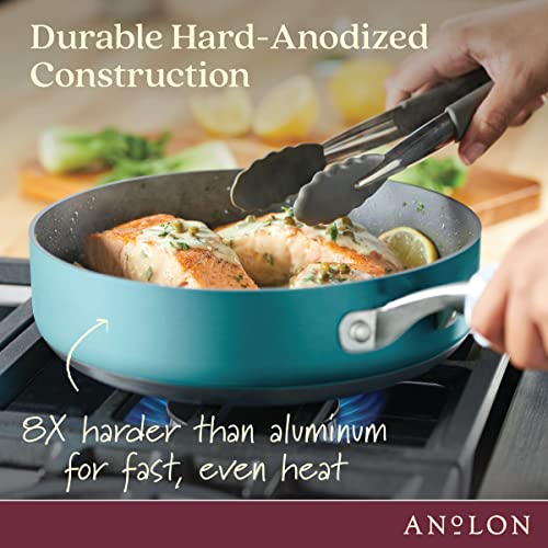Achieve Hard Anodized Nonstick Sauté Pan with Lid (Saute Pan (3 Quart) / Teal)