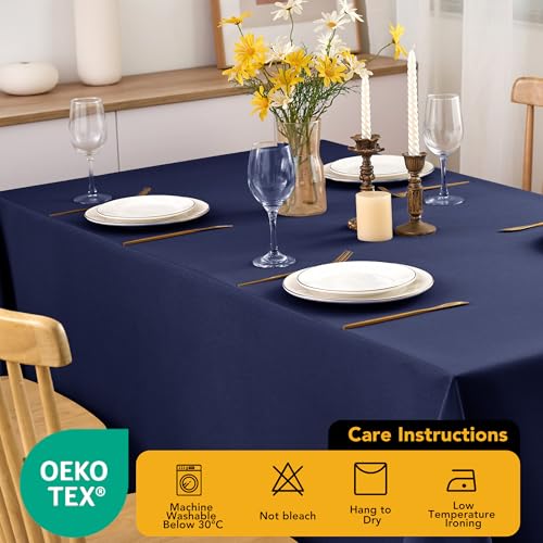 10 Pack Navy Blue Tablecloths for Rectangle Tables (Navy Blue / 54x108 In, 10 Pack)