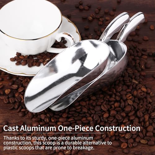 12 Oz Cast Aluminum Bar Ice Scoop Suitable for wedding (2 Count)