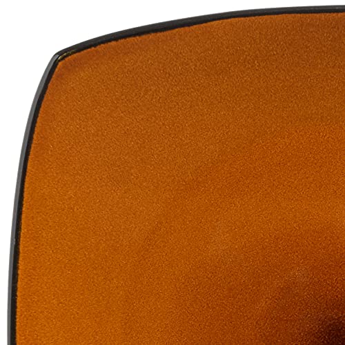 Soho Lounge Square Reactive Glaze Stoneware Dinnerware Set (Service for 4 (16pcs) / Amber (Soho Lounge))