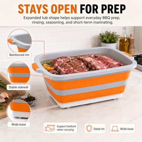 BBQ Prep Tub 30L Orange XX (Orange / XX-Large)