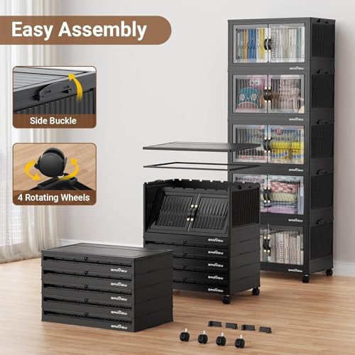 400Qt Stackable Storage Bins with Lid (5 Count)