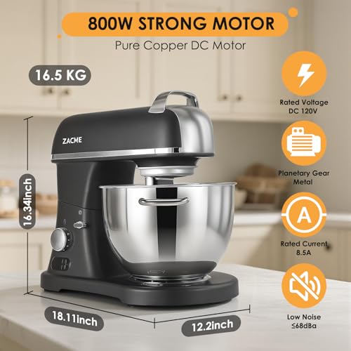 8.4QT Commercial Stand Mixer 800W with Aluminum Die Casting Meets the Standard of NSF (Pink 8.4QT)