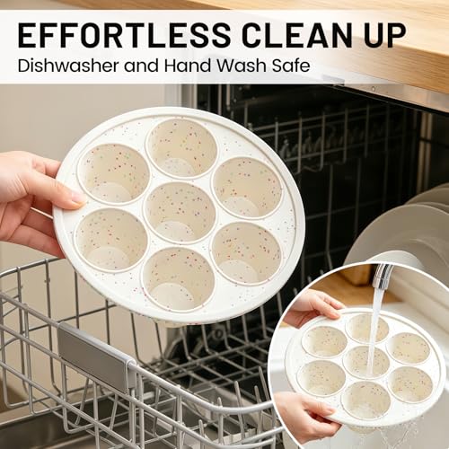 Silicone Air Fryer Muffin Pan with Reinforced Frame (Standard: 7 Cups)