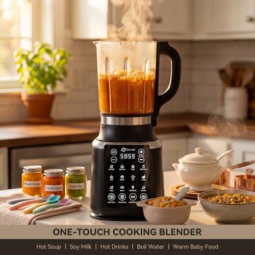 Glass Blenders for Kitchen with Tamper (Black)