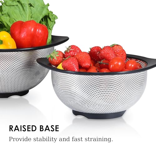 Stainless Steel Colander Set for Kitchen (2 Count)