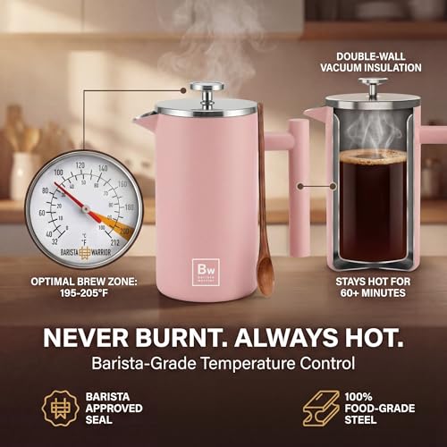 French Press Coffee Maker (Pink)