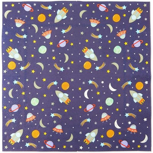 Rocket Ship Space Napkins (50 Pack)