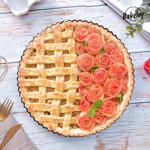 9 Inch Round Tart Pan with Loose Removable Bottom (9" Round (Black))