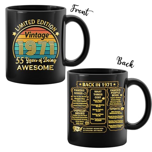 55th Birthday Gifts for Women Men (55-1971)