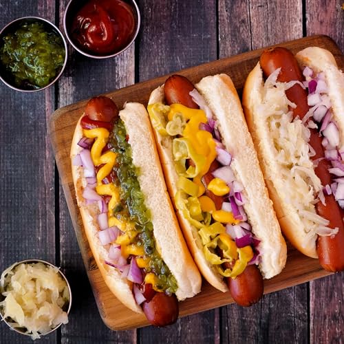 4 Slot Hot Dog and Bun Toaster with Mini Tongs (Metallic Red 4 Slot)