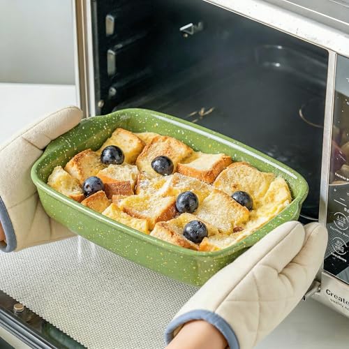 Ceramic Baking Dishes for Oven Set of 3 (Green)