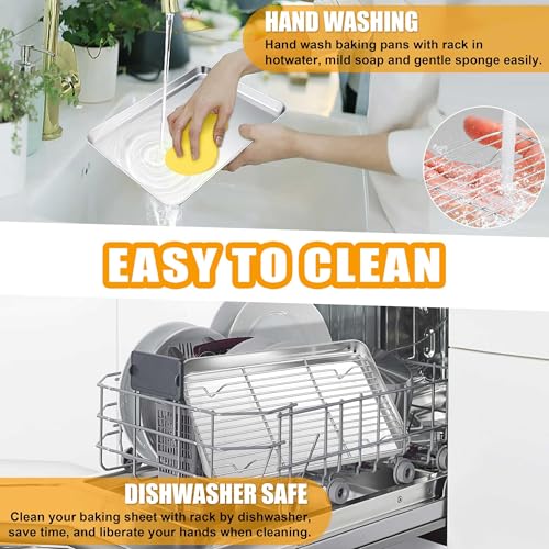 9x7 Inches Mini Stainless Steel Baking Sheet with Wire Cooling Rack