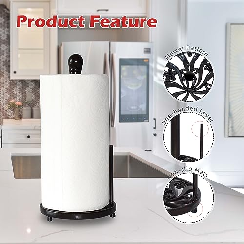 Vintage Paper Towel Holder Countertop (Black-daffodil)