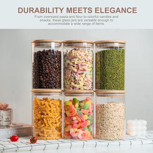 Glass Food Storage Jars 50oz [Set of 6]