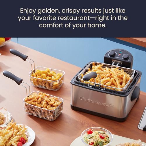 4.5Qt Immersion Deep Fryer (3 Baskets / Black)
