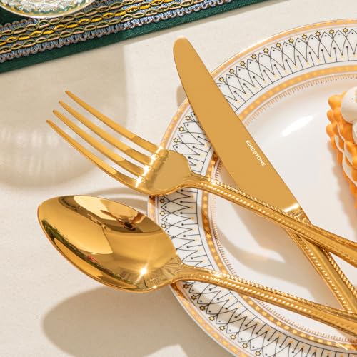 40 Pcs Gold Silverware Set (40-Piece / Gold)