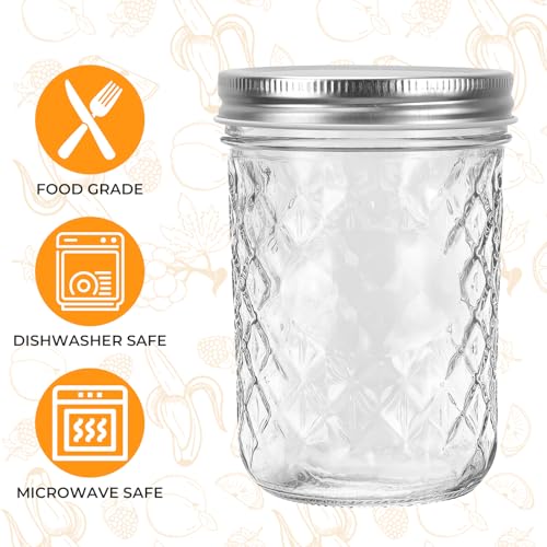 12 Pack16oz Wide Mouth Glass Mason Jars