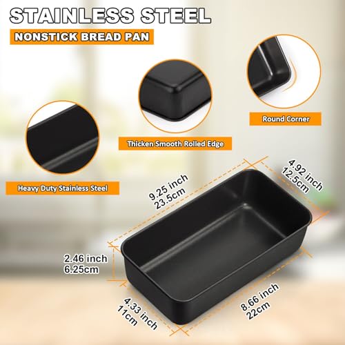 6 Pack Nonstick Loaf Bread Pan for Baking (7.33 Count)