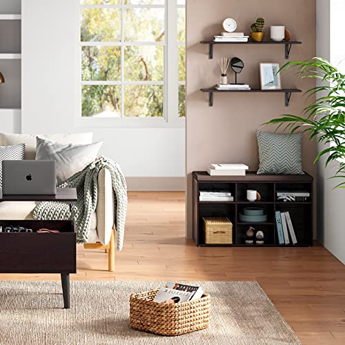 Long Wall Shelves (Espresso / 31.5 Inch)