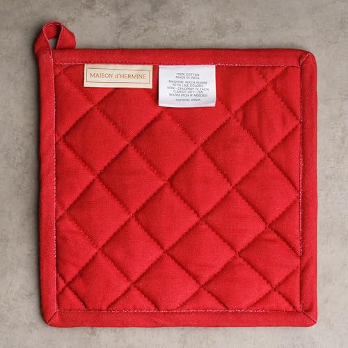 Pot Holders 100% Cotton Potholders (111 - Fairy Christmas / 8" x 8" (Pot Holder Pack of 1))
