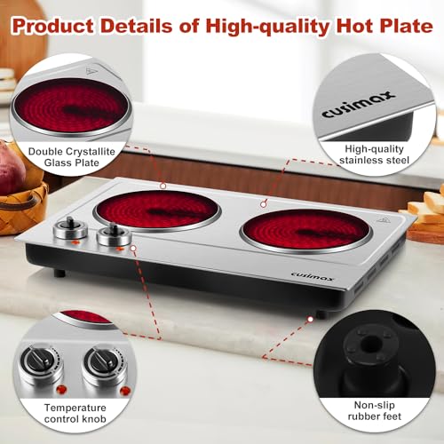 Hot Plate for Cooking (Infrared Silver / Double)