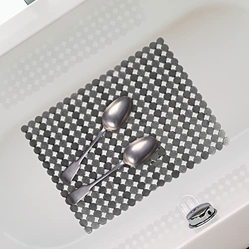 2Pack Kitchen Sink Mat for Stainless Steel (Black Translucent)