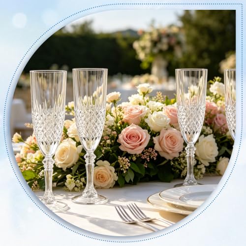 48 Pack Plastic Champagne Flutes (48 Count)