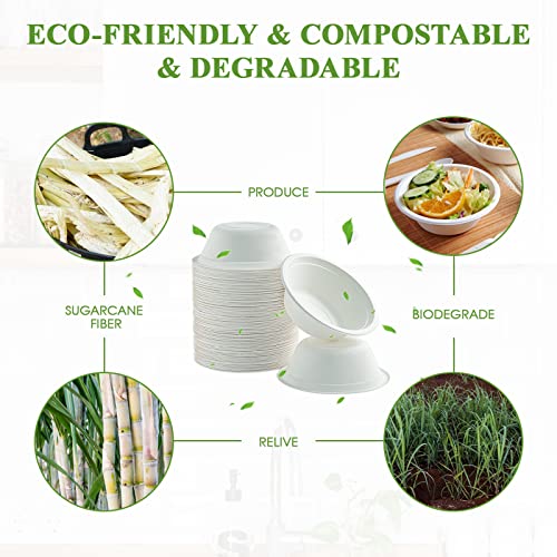 200 Pack 12 OZ Paper Bowls (12 OZ White)