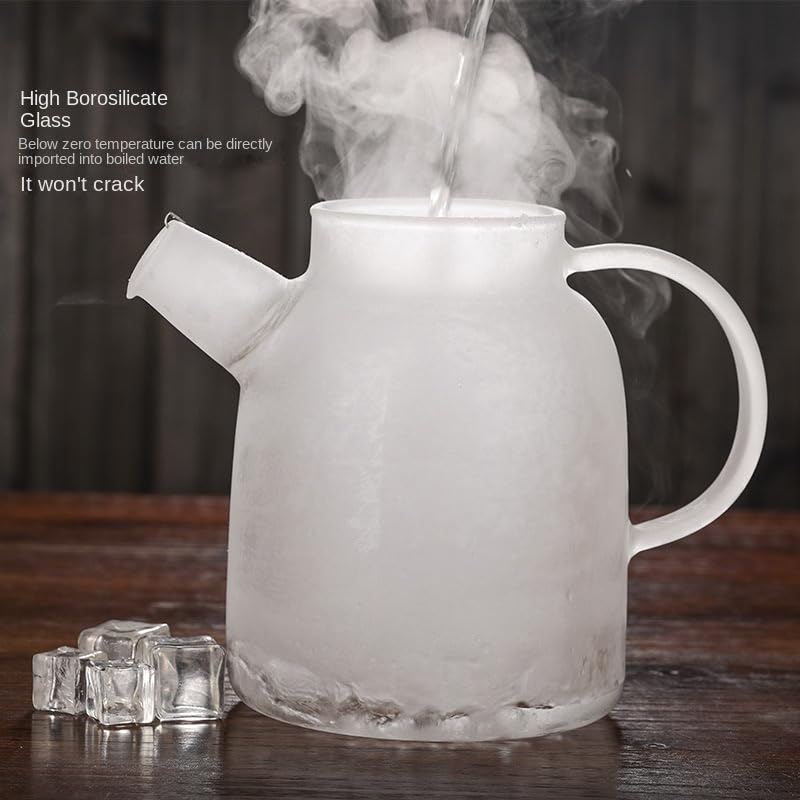 Glass Teapot Stovetop and Microwave Safe Glass Borosilicate Teapot