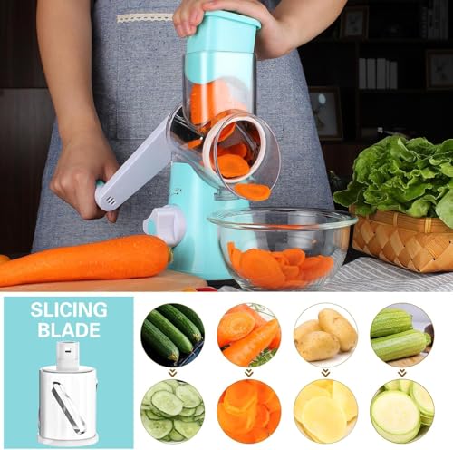 Cambom Rotary Cheese Grater Hand Crank Cheese Shredder for Fresh Cheese