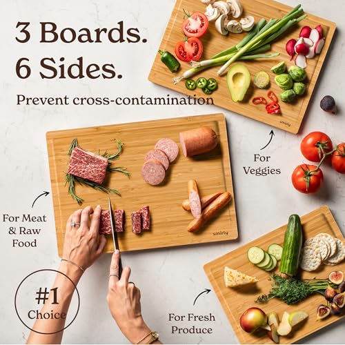 Wood Cutting Board (Natural / 3-Piece)