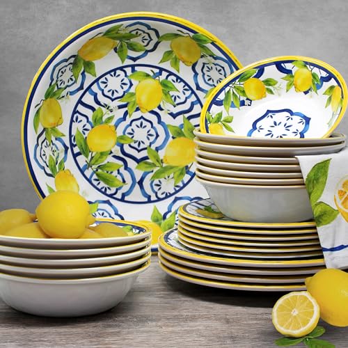 16 Piece Luxury Melamine Dinnerware Set (Palermo)