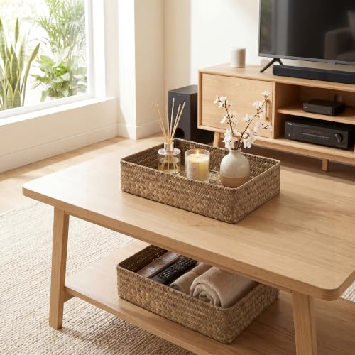 Large Bathroom Baskets (Brown(seagrass) / 15 ¾"L x 11 ¼"W x 3 ½"H)