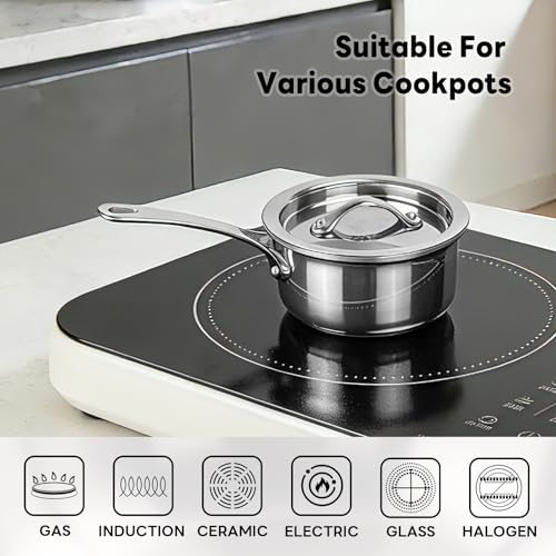 Mini Sauce Pan with Lid (0.34 QT / Silver)