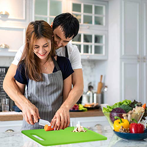 Plastic Utility Cutting Board with Handles (White)